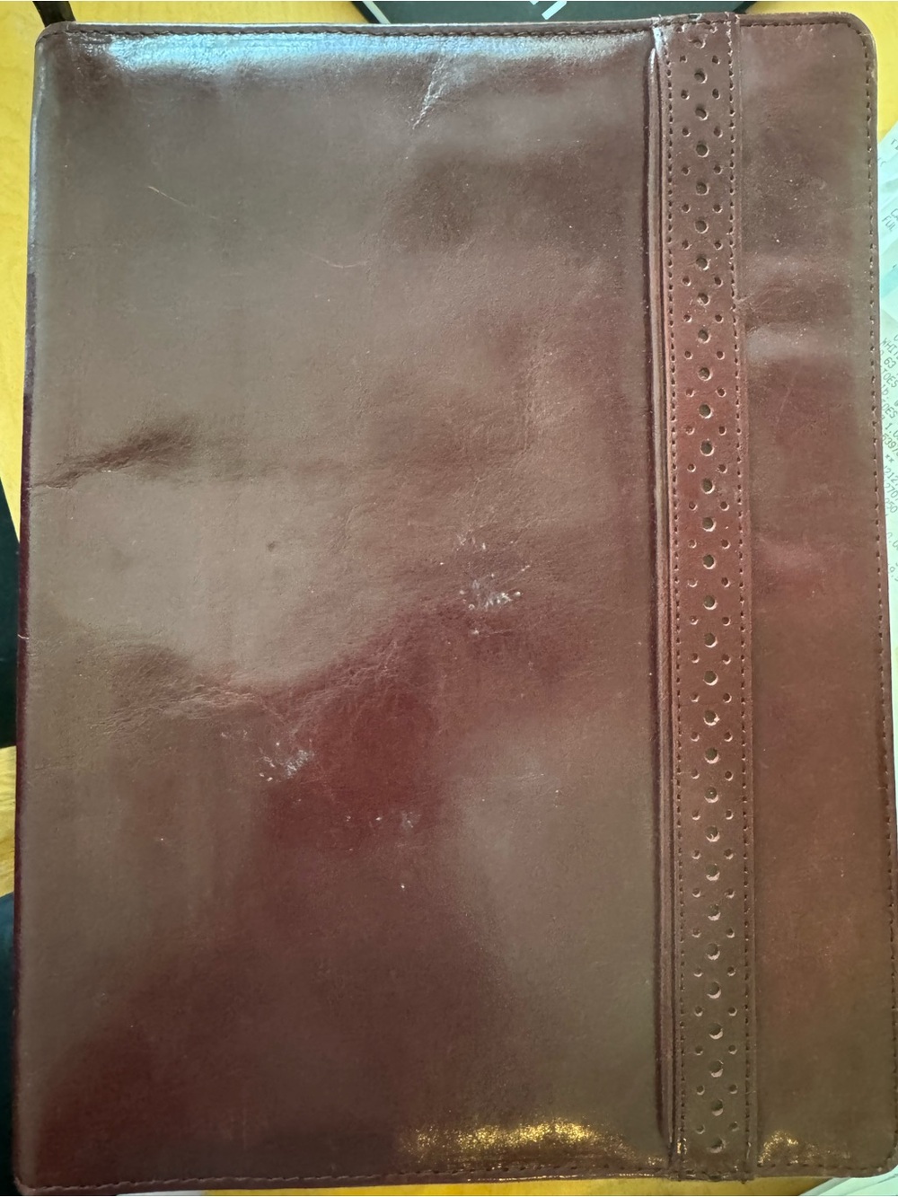 Vintage zipper portfolio from iconic Georgetown Leather Design
